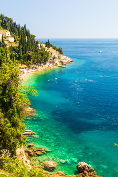 View of stunning Sveti Jakov beach in Dubrovnik, Croatia