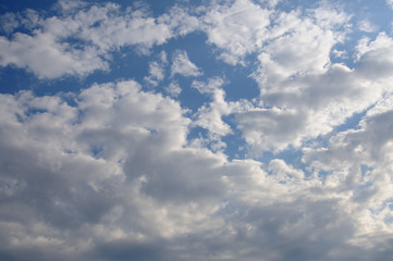 Blue cloudy sky for background
