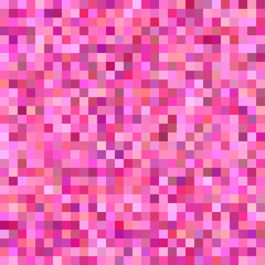 Abstract square tiled mosaic pattern background - vector design from squares in pink tones