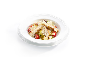 Caesar Salad with Roasted Chicken Breast