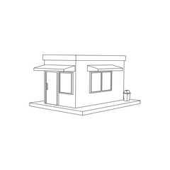 Simple Store Line Art