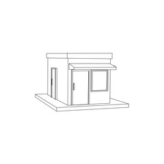 Simple Store Line Art