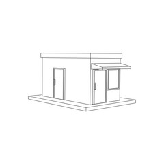 Simple Store Line Art
