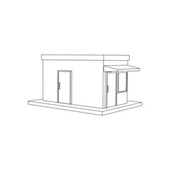 Simple Store Line Art