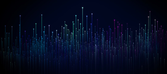 Abstract dot point connect with gradient line .design , internationalization social network or business big data connection technology concept . - obrazy, fototapety, plakaty