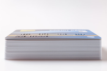 credit cards mockup on white background.