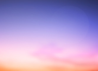 Blurred sea and sky sunset background