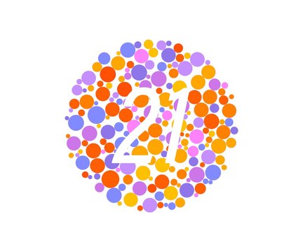 21 dot circle colorblind test.