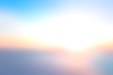 Hope concept: Bokeh light and abstract blurry blue sky and clouds mountain sunrise background - obrazy, fototapety, plakaty