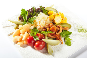 Restaurant Starter Menu with Fermented Marinated Food