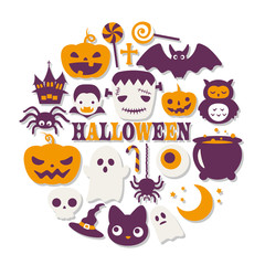 Obraz premium ハロウィン グリーティングカード