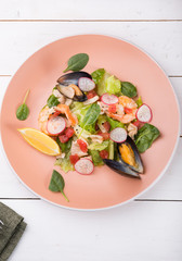 Fresh healthy seafood salad