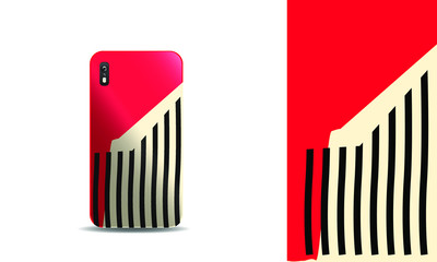 abstract phone case design template