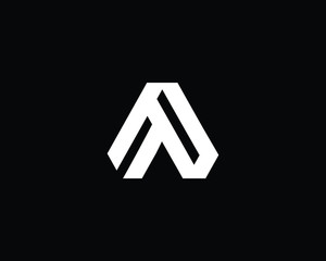 Fototapeta premium Creative and Minimalist Letter A AA Logo Design Icon | Editable in Vector Format in Black and White Color