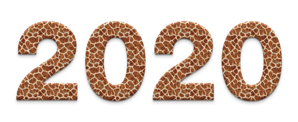 New year number 2020 from fur for design