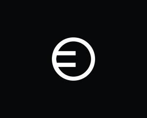 Creative and Minimalist Letter EO OE Logo Design Icon | Editable in Vector Format in Black and White Color