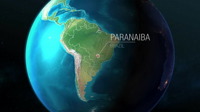 Brazil - Paranaiba - Zooming from space to earth