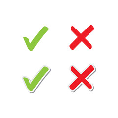 Check mark stickers style brush