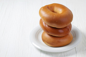 Stack of bagels