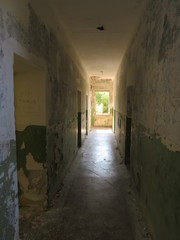 Fototapeta na wymiar alley in old town Abandon prison Goli otok croatia