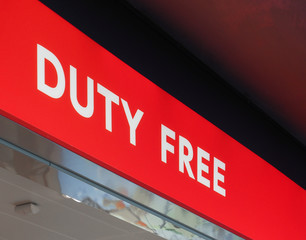 duty free sign