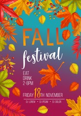 Seasonal fall festival poster