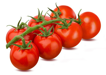 Cherry tomato isolated on white background with clipping path