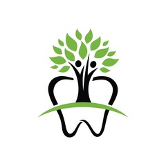 Dental family people care logo vector stand out and Memorable 
