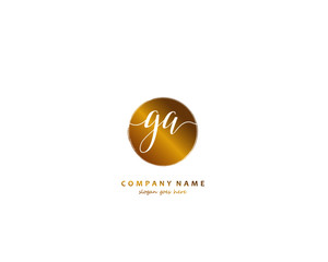  GA Initial letter logo template vector