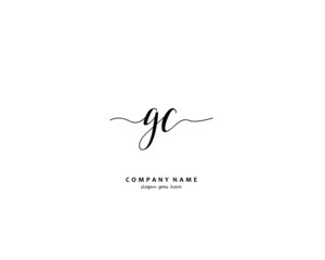  GC Initial letter logo template vector