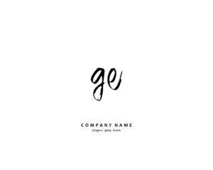  GE Initial letter logo template vector