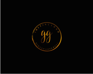Fototapeta premium GG Initial letter logo template vector