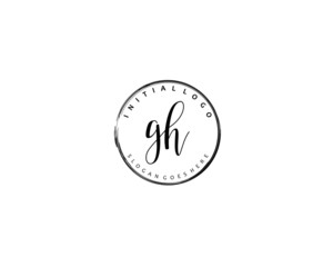  GH Initial letter logo template vector