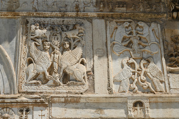 Details der Kapelle des hl Eleutherios in Athen, Griechenland