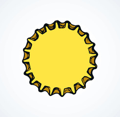 Iron bottle cap. Vector drawing