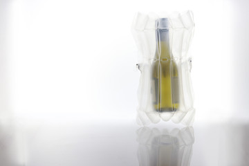 bottle in plastic bubble wrap 1