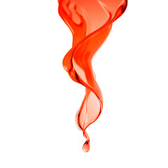 Splash fluid. 3d illustration, 3d rendering.