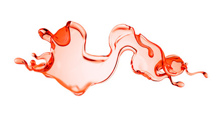 Splash fluid. 3d illustration, 3d rendering.