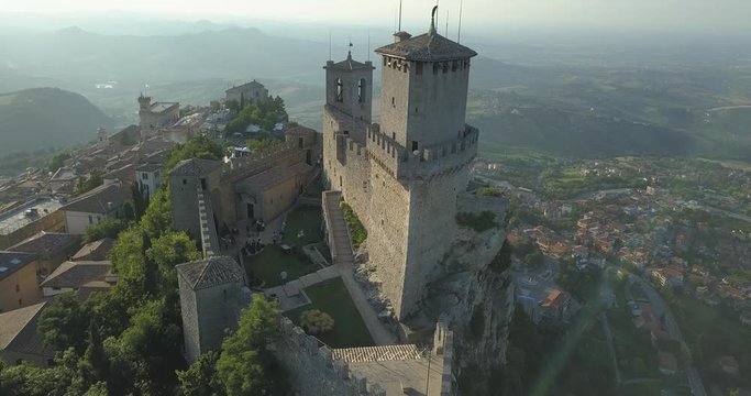 San Marino, castles, fortress aerial