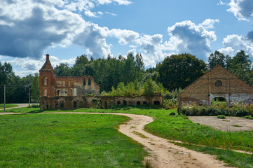 Fototapeta na wymiar Ruins of a distillery, Sulistroiski Manor