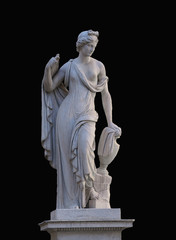 Fountain Della Pupporona statue by Lorenzo Nottolini on square San Salvatore in Lucca. Italy....