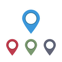 map location pin icon. flat design on white