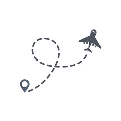 Airplane icon. vector symbol on white background
