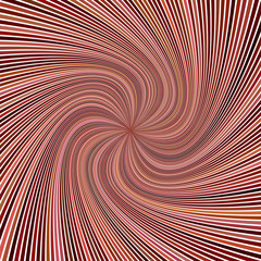 Brown psychedelic abstract spiral ray burst stripe background - vector illustration