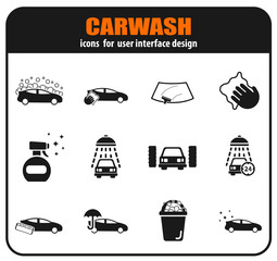 carwash icon set