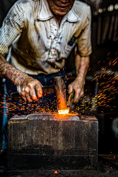 blacksmith at work