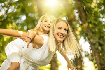 Fototapeta premium I will have wonderful childhood memories spent with my mother.