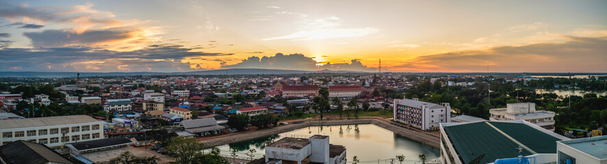panoramic view of sakon nakhon city