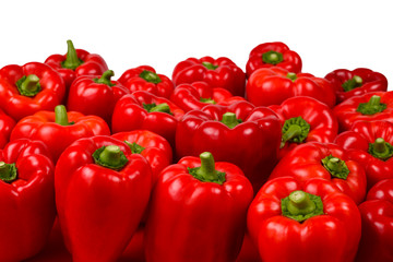 Fresh red bell pepper background.