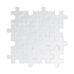 Puzzle background. Business jigsaw tags collection different pieces square circle puzzle geometrical forms vector. Illustration puzzle piece, connection pattern part